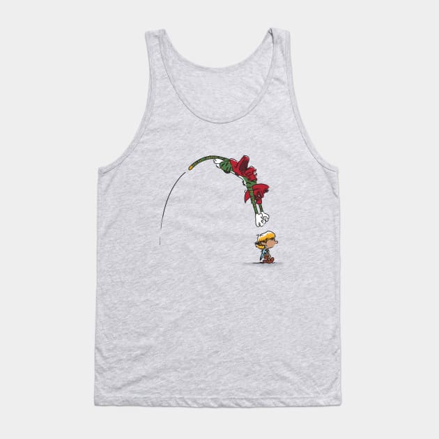 A kid and his Battle-cat Tank Top by Hoogie Tees